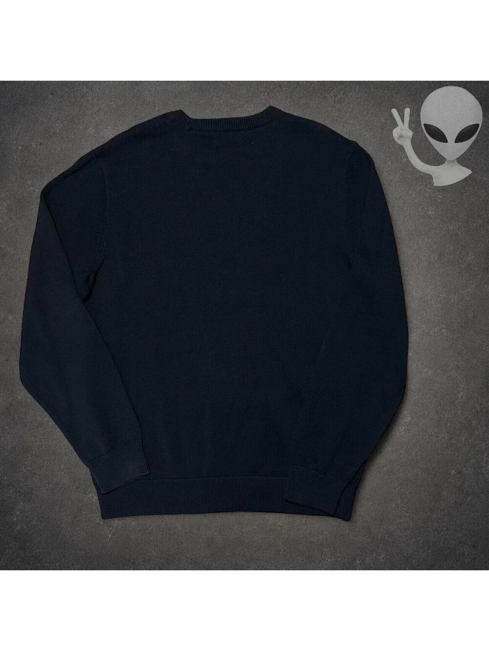 Chaps Sweater Mens XL Navy Blue American Flag Knit Crewneck Pullover NWT